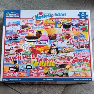 White Mountain Hostess Snacks Puzzle 500 Pieces